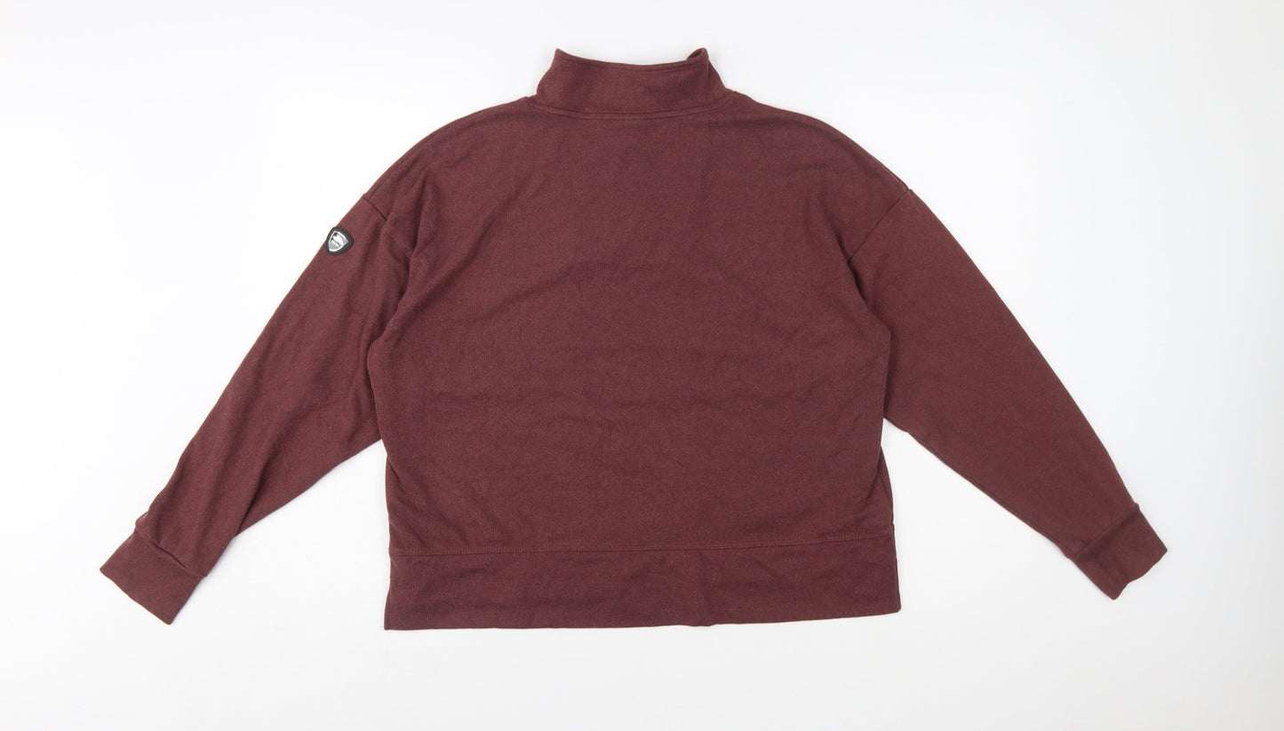 Trespass Womens Burgundy 1/4 Zip Pullover Sweatshirt UK14 L