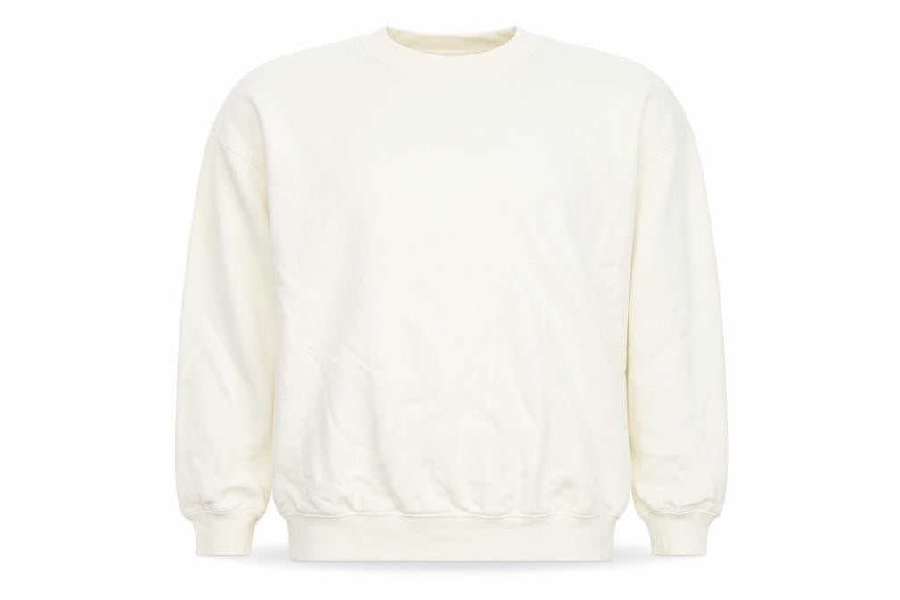 H&M Move Women Ivory Pullover Sweatshirt Small Cotton Blend Crew Neck