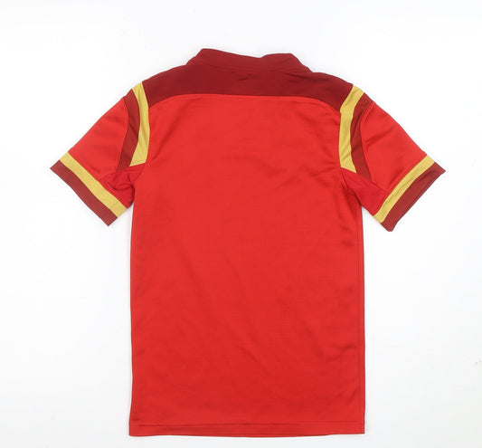 Under Armour Boys Red Rugby World Cup 2015 Wales Jersey XS