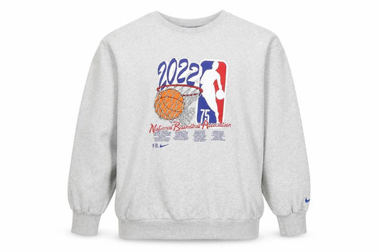 Nike Men's Grey 2XL Crew Neck NBA 2022 Sweatshirt