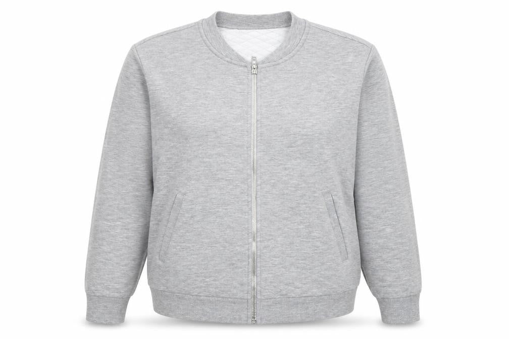 Marks & Spencer Women Grey Full Zip Sweatshirt UK 16 Polyester Blend