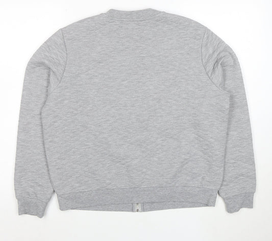 Marks and Spencer Women Grey Full Zip Sweatshirt UK 16 Polyester Blend