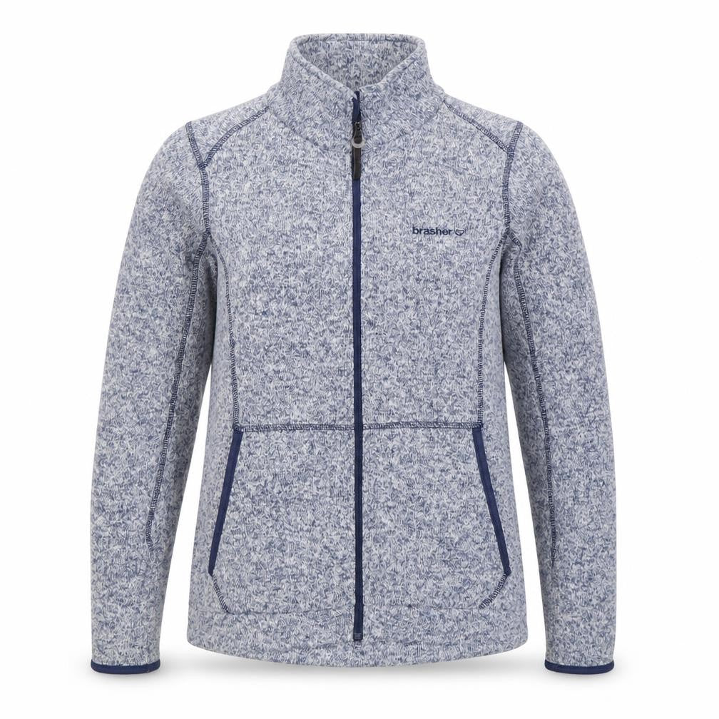 Brasher Women's Blue Full Zip Fleece Jacket Size S Outdoor Wear