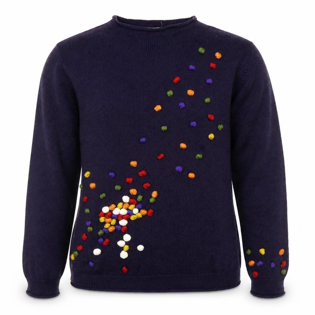 Cacharel Women Purple High Neck Wool Blend Pullover Jumper S