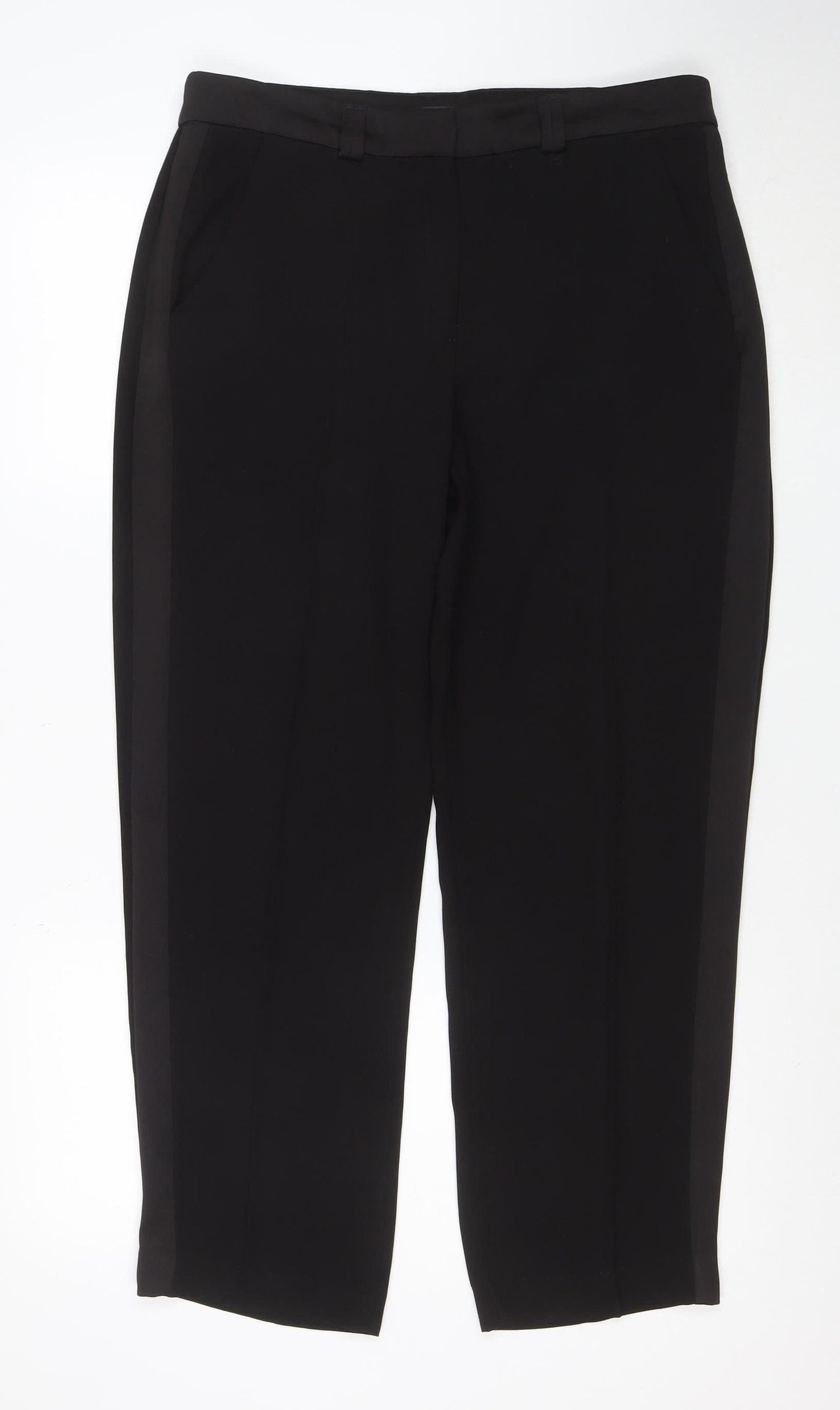 The Freya Women’s Black Size 12 Short Relaxed Straight Trousers