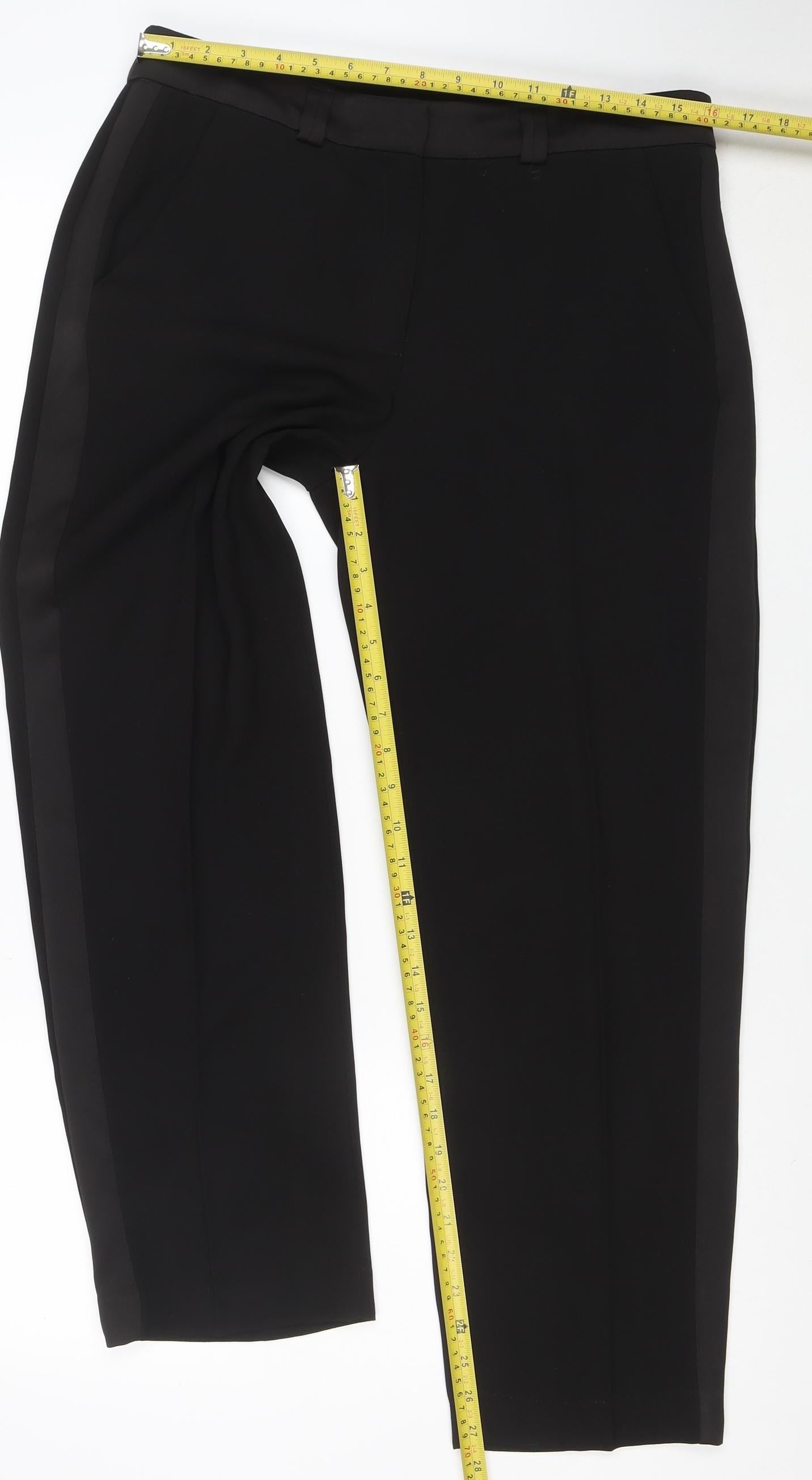 The Freya Women’s Black Size 12 Short Relaxed Straight Trousers
