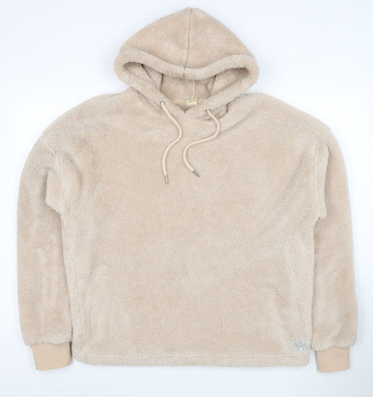 Urban Outfitters Womens Beige Faux Fur Pullover Hoodie XS