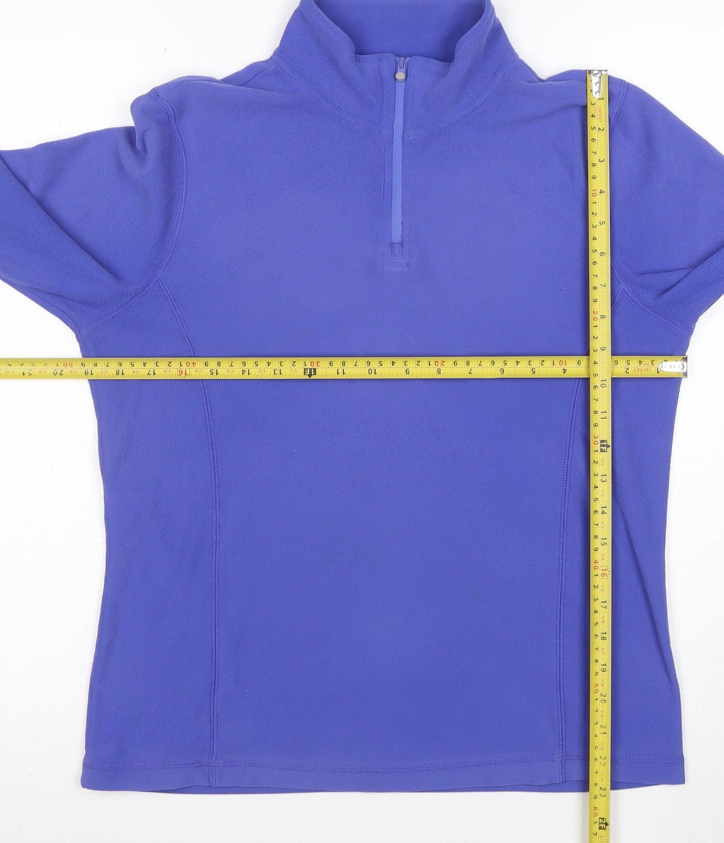 North Cape Womens Blue Size 12 Fleece 1/2 Zip Pullover Sweatshirt