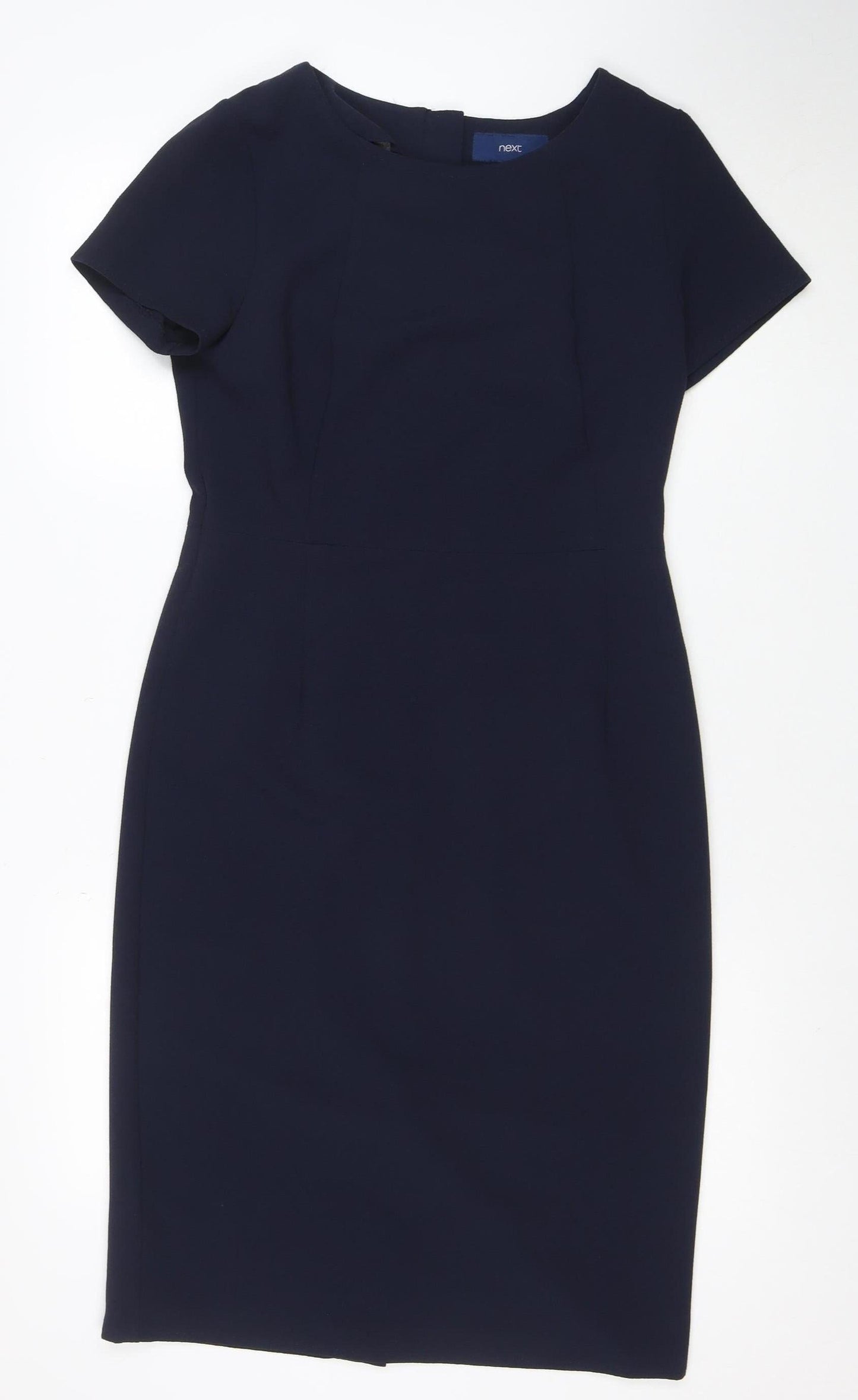 Next Women Blue Size 12 Sheath Knee Length Work Dress