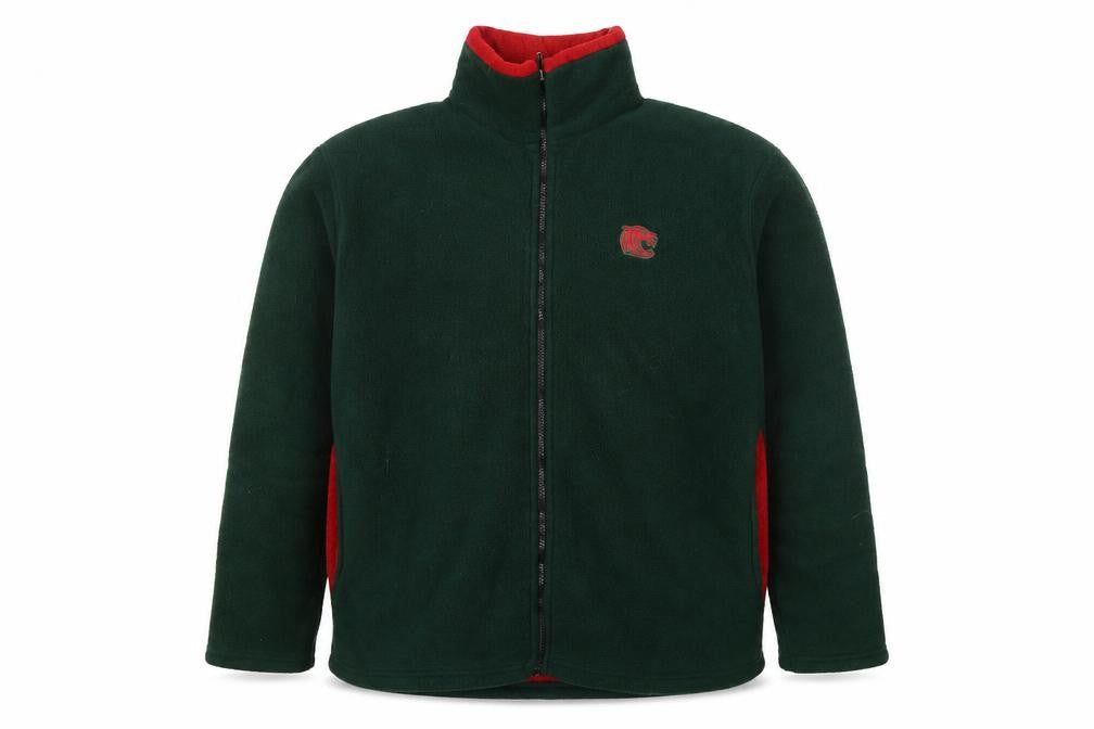 Tigers Men's Green XL Fleece Full Zip Jacket