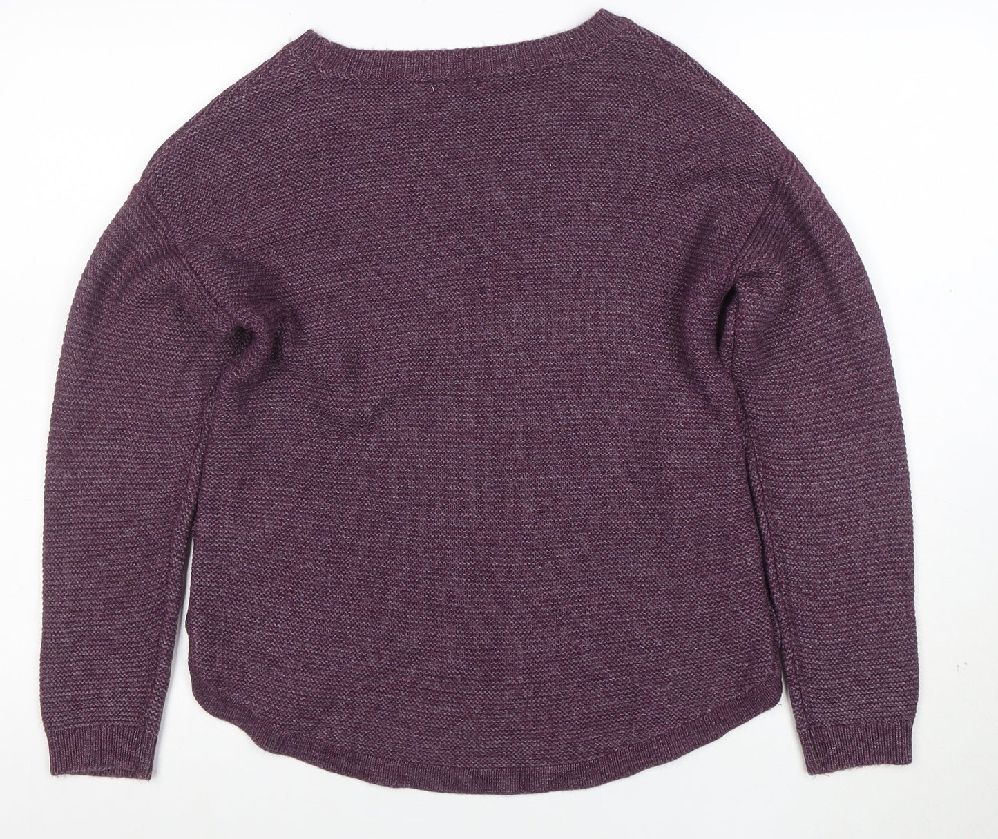Fat Face Womens Purple Button Side Crew Neck Jumper M