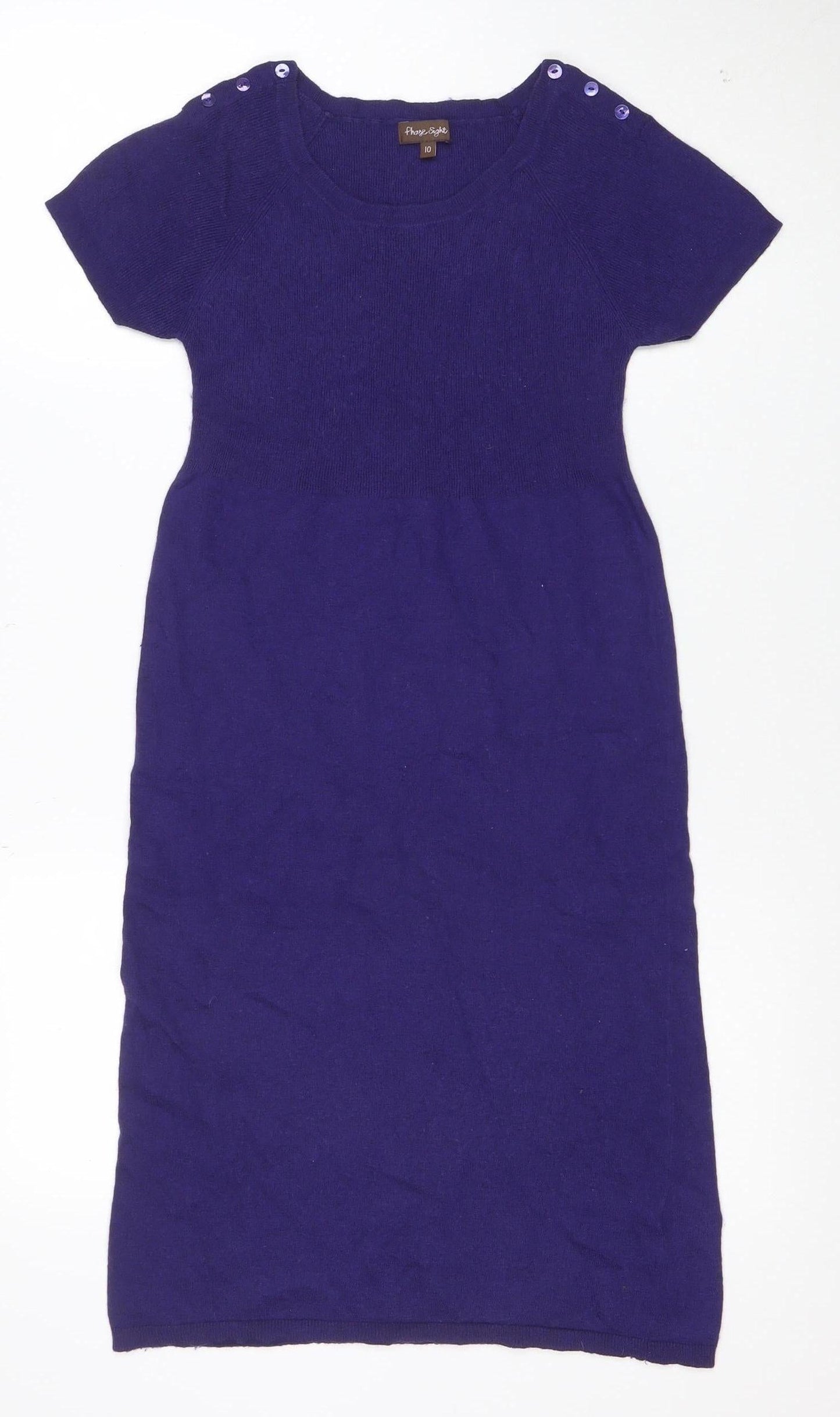 Apricot Women Purple Size 10 Bodycon Knit Dress