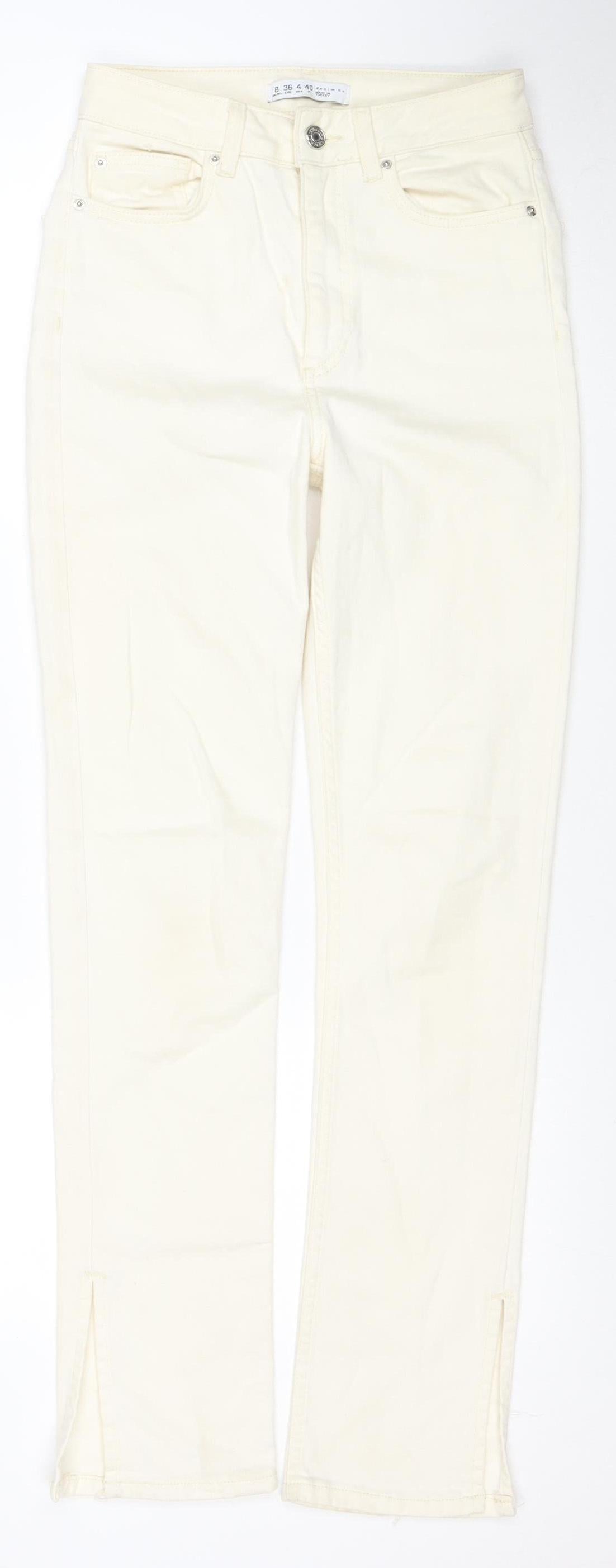 Denim Co Women Ivory Skinny Jeans Size 8 Stretch Cotton Blend
