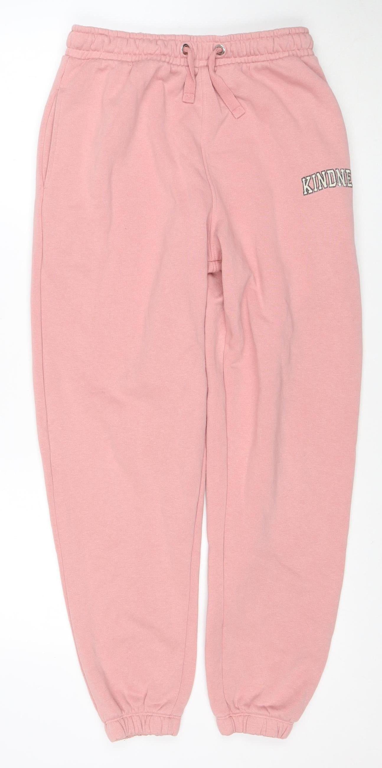 Nobody's Child Women's Pink Jogger Trousers Size 12 Organic Cotton