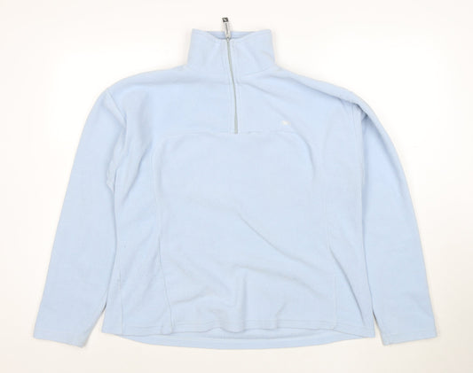 Trespass Women's Blue XL 1/4 Zip Fleece Pullover Sweatshirt