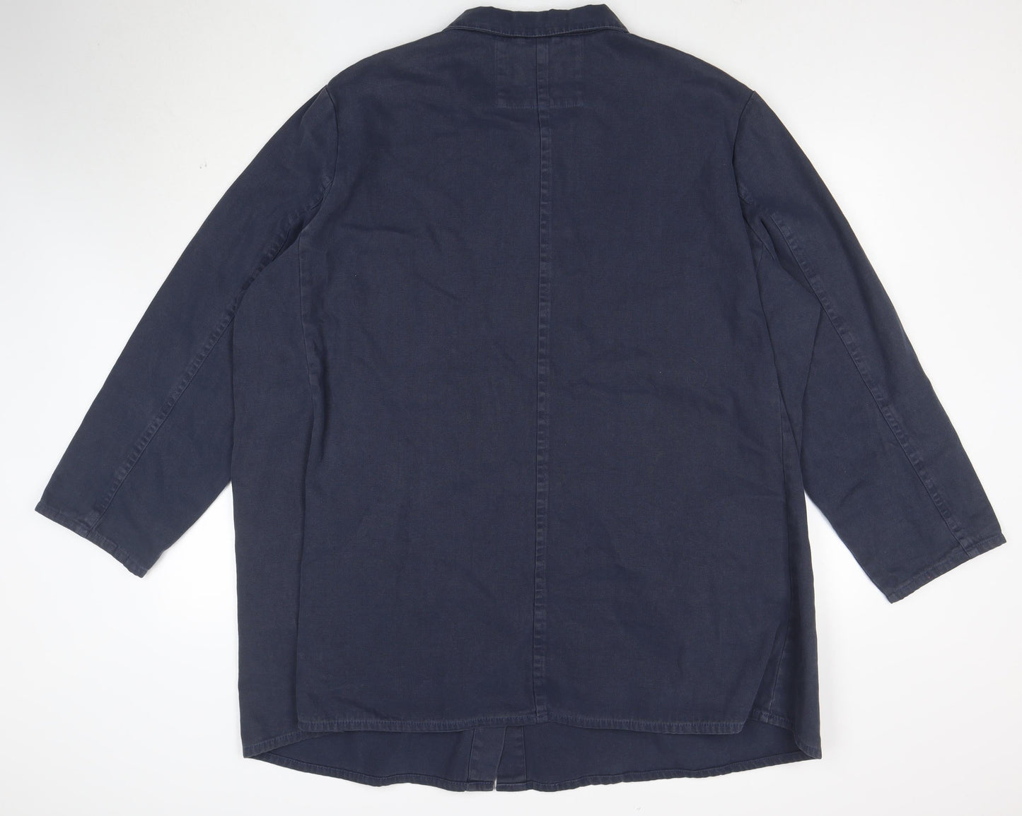 Seasalt Cornwall Womens Navy Cotton Blazer Jacket Size 24