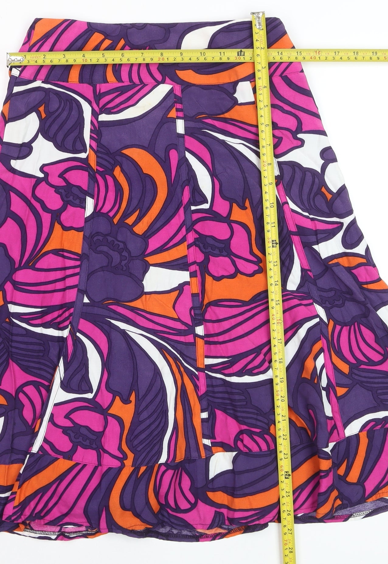 Principles Petite Multicoloured Floral A-Line Dress Size 8