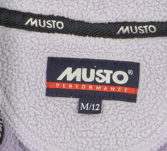 Musto Women Purple Fleece Bodywarmer Size 12 Zip Waistcoat