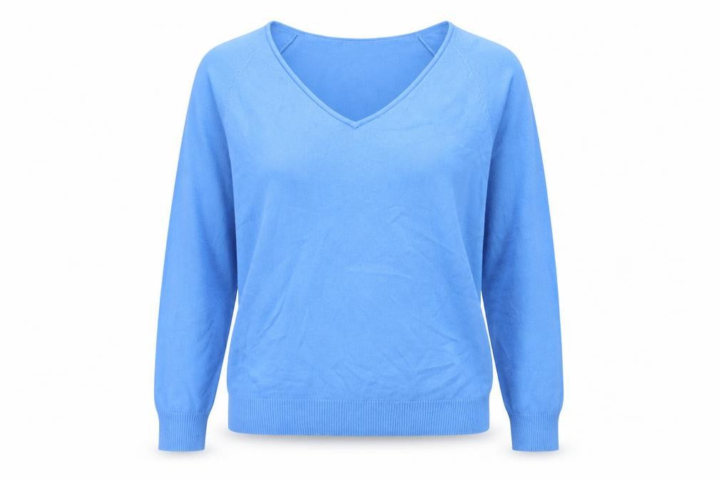 Phase Eight Women’s Blue V-Neck Long Sleeve Jumper Size M
