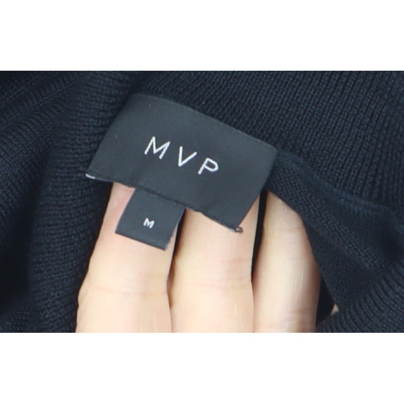 Additional view of MVP Men's Black Roll Neck Jumper, size M, Lightweight Knit