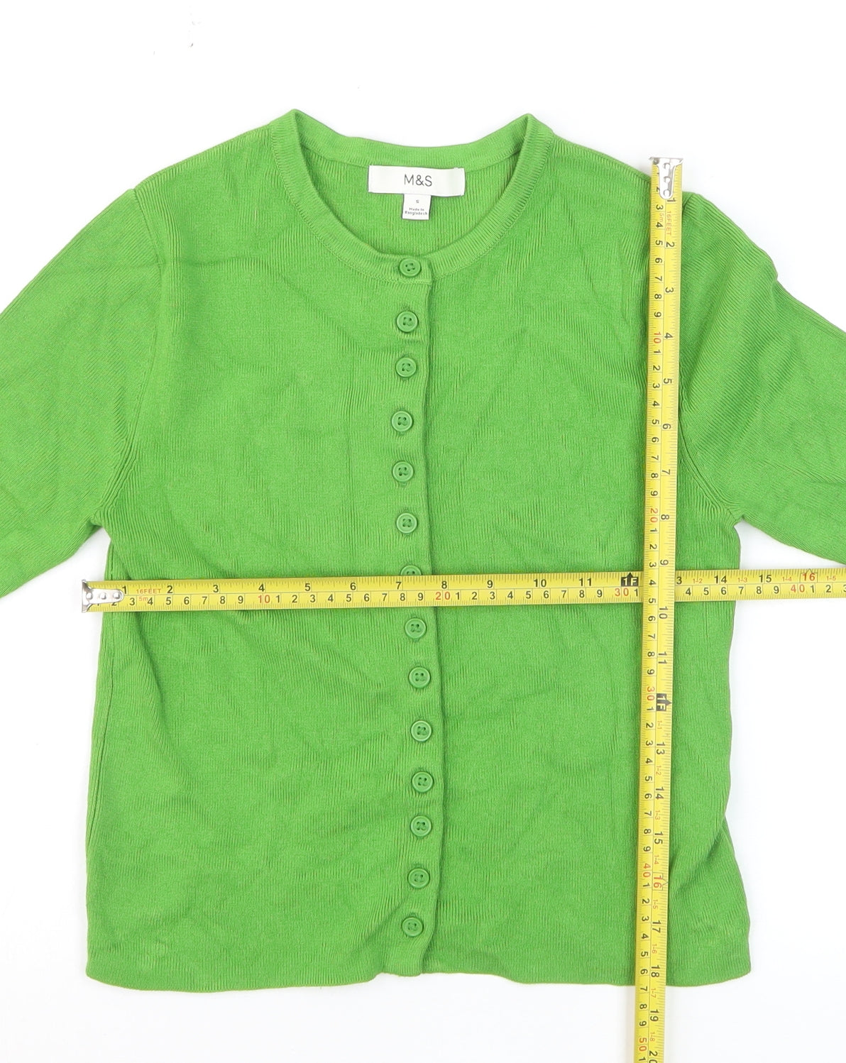 Marks and Spencer Women’s Green Short Sleeve Knit Cardigan S