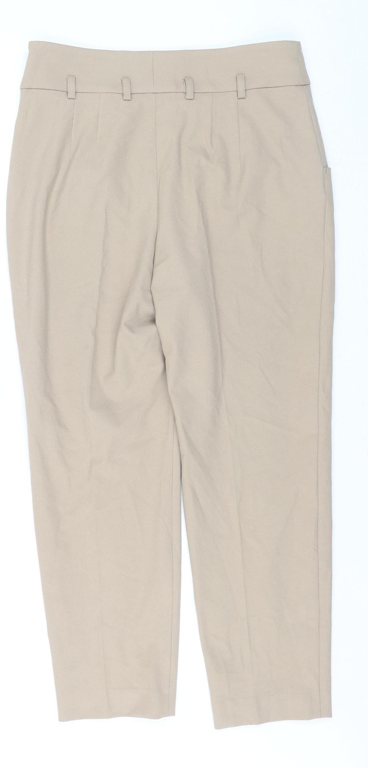 Madeleine Women’s Beige Slim Fit Petite Trousers UK 12S