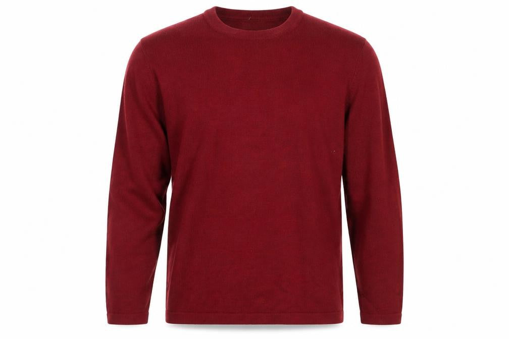 Eddie Bauer Men's Red Merino Wool Crew Neck Pullover Jumper M