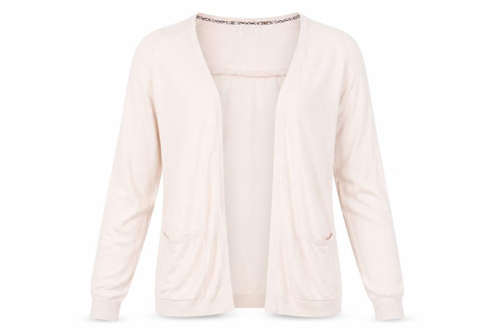 Monsoon Women’s Beige Cotton Blend Long Sleeve Open Cardigan L