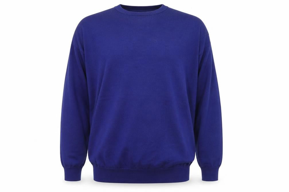 Zara Men’s Blue Wool Blend Crew Neck Jumper XL