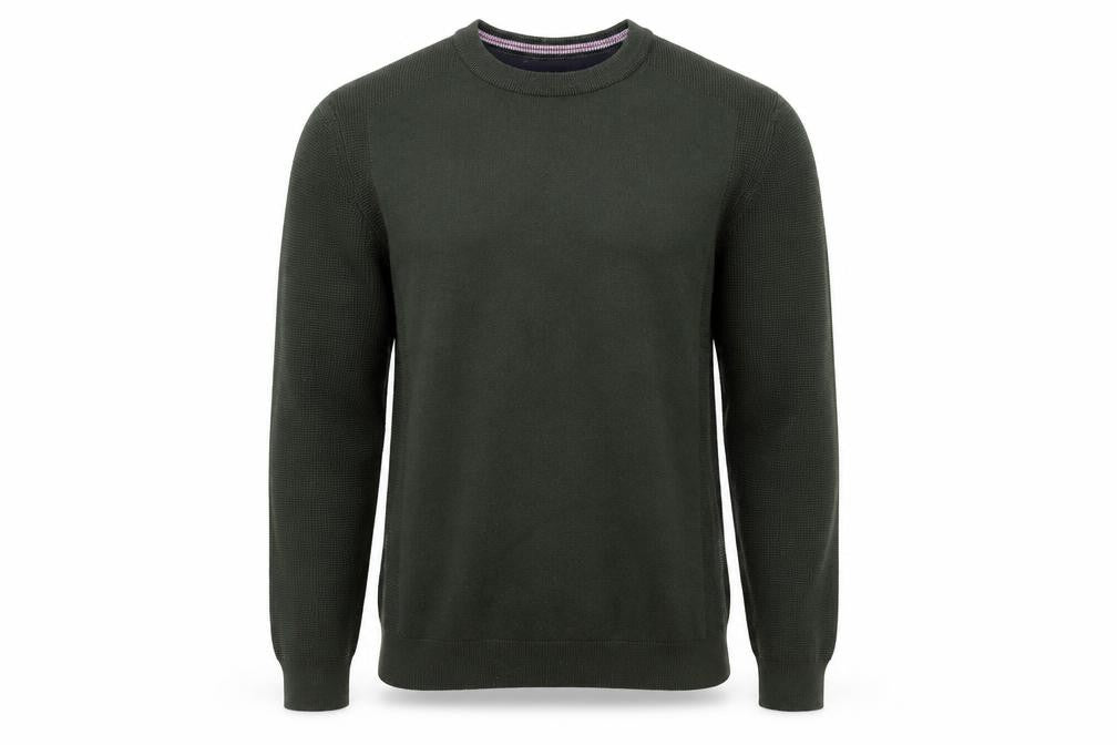 Ted Baker Men's Green Wool Blend Crew Neck Pullover Jumper M