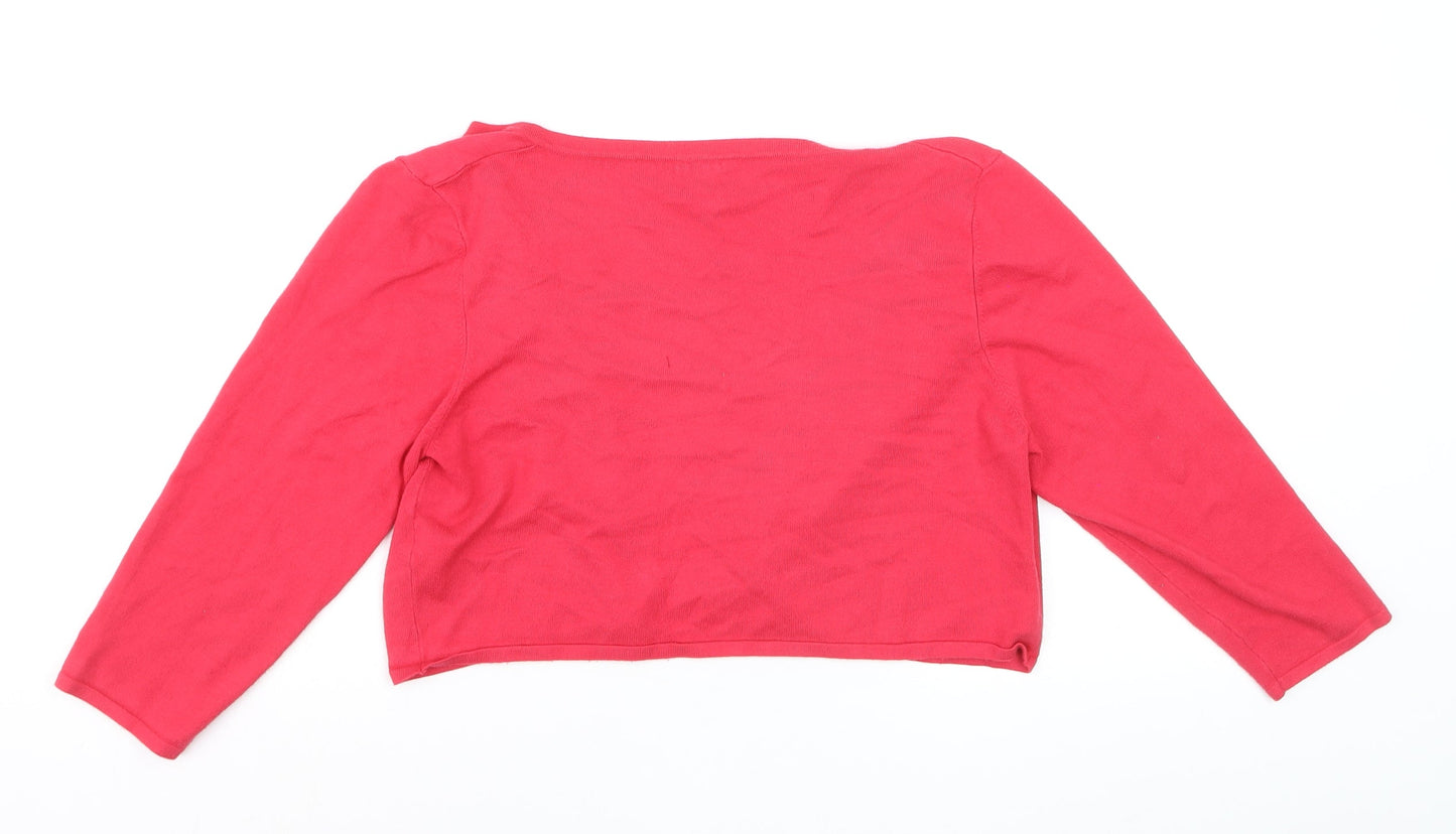 Jacques Vert Women’s Pink Petite Cardigan Medium Viscose Blend