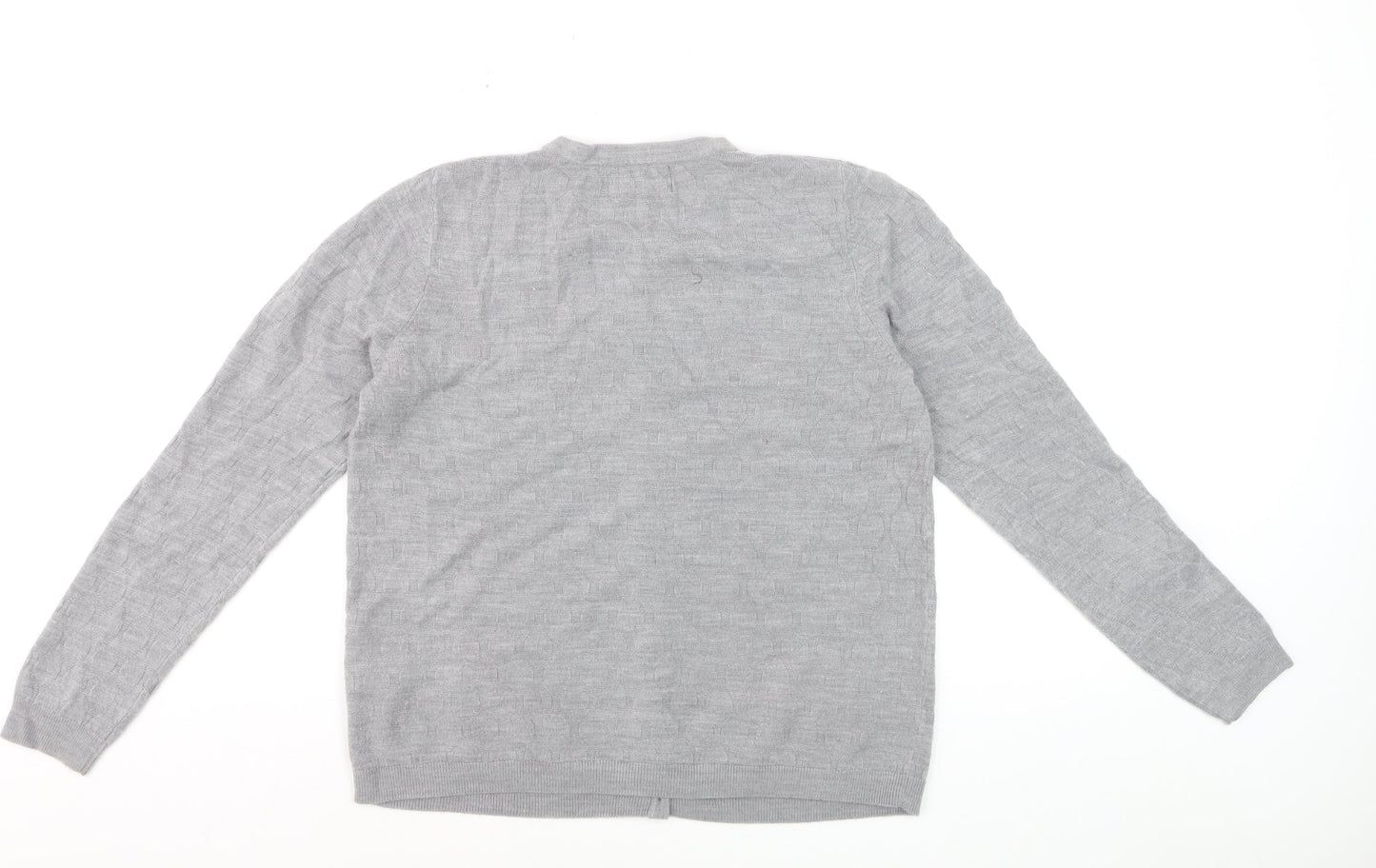 Maine New England Women Grey Size 16 Acrylic Cardigan Knitwear