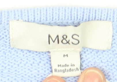 Marks and Spencer Women’s Blue Cotton Blend Cardigan M