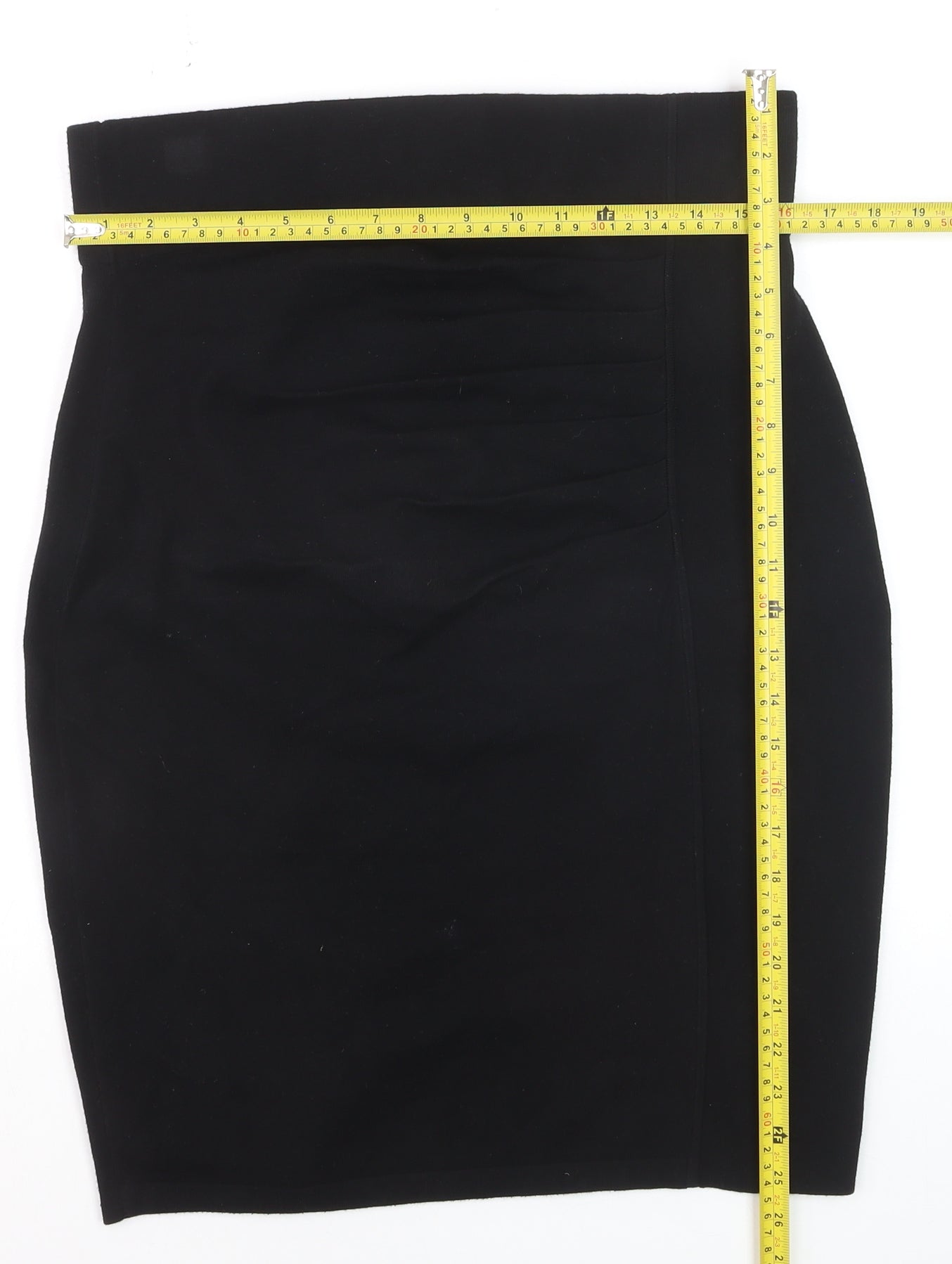Phase Eight Women Black Size 14 Pencil Stretch Knee Skirt