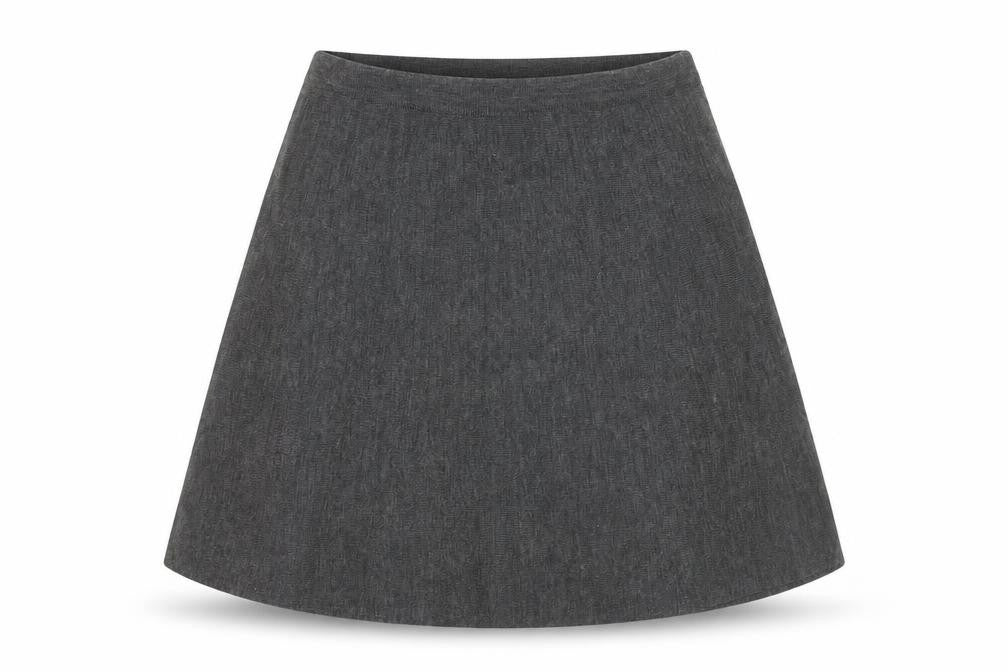 Tahari Women's Grey Wool Blend Knit A-Line Skirt Size S