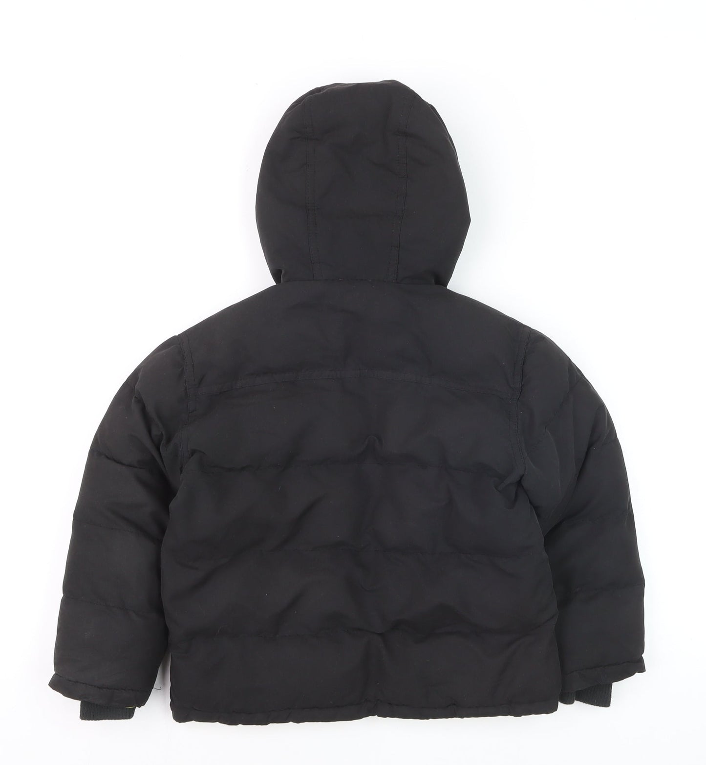 CAT Boys Black Hooded Puffer Jacket 4-5 Years Winter Insulated Coat
