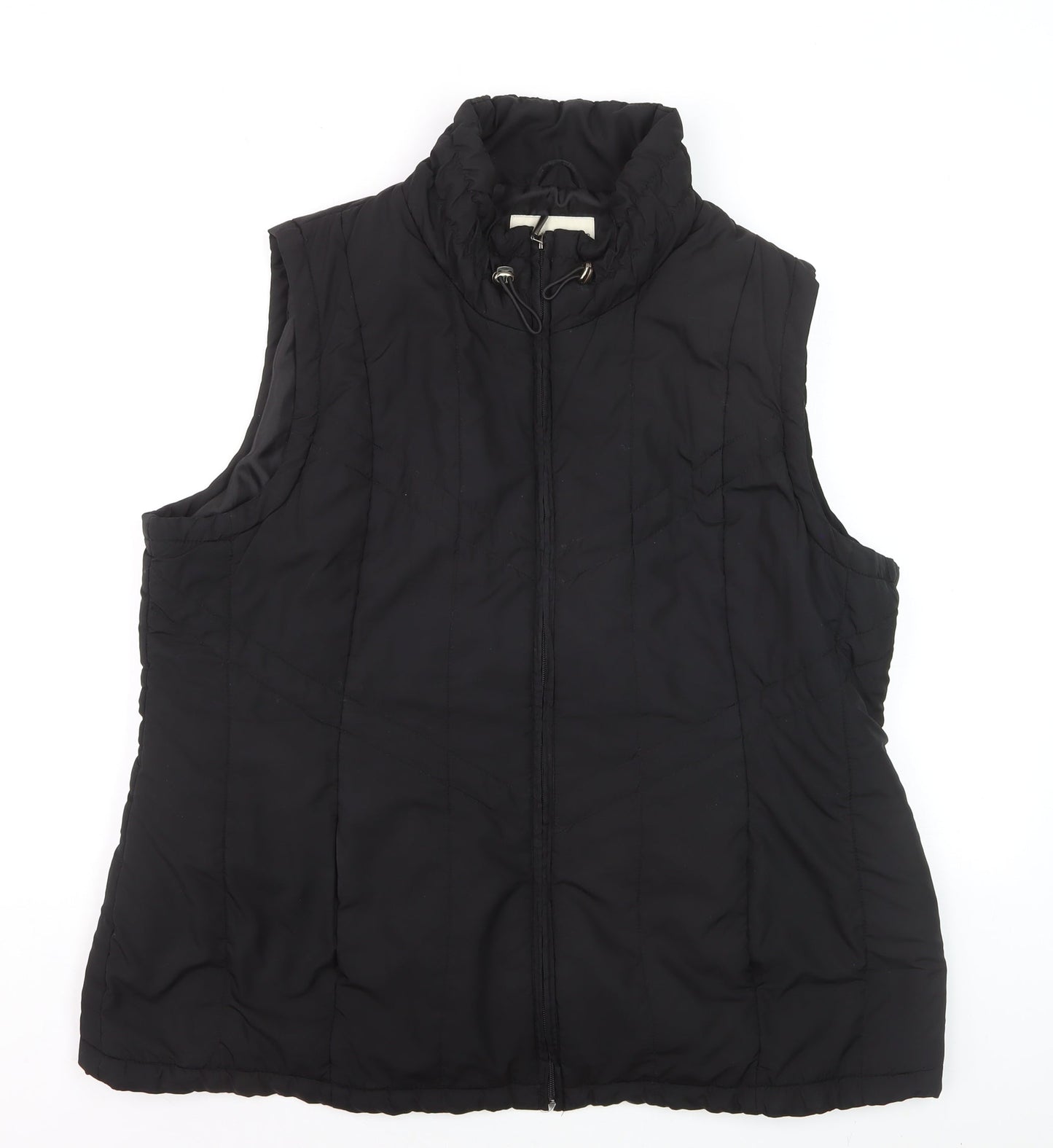 BHS Womens Black Size 22 Lined Puffer Bodywarmer Vest