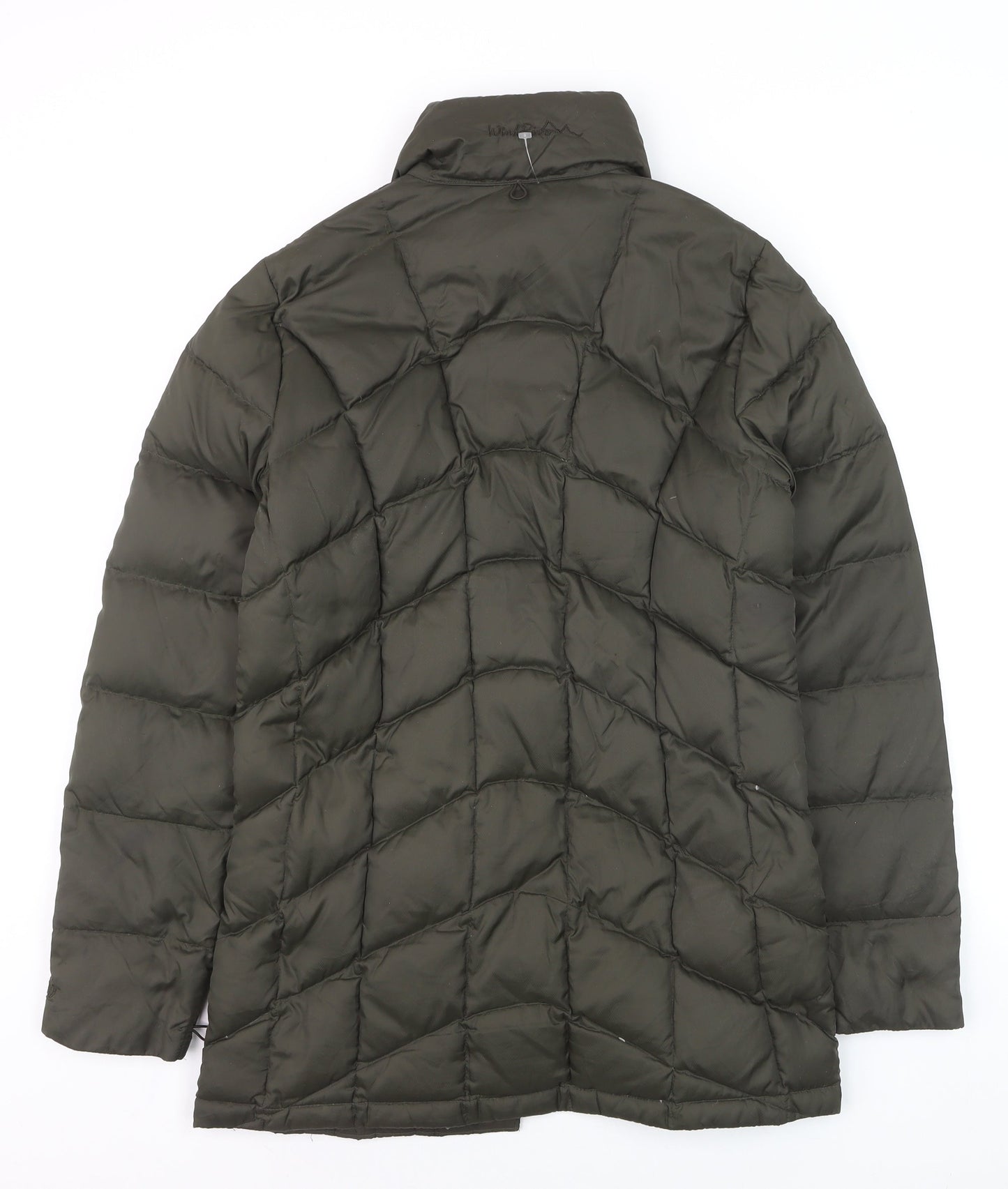 WindRiver Women’s Green Puffer Jacket Small Petite Down Insulated