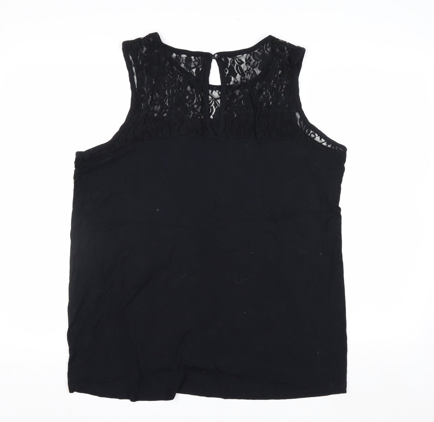 Studio Women’s Black Lace Sleeveless Camisole Blouse Size 16
