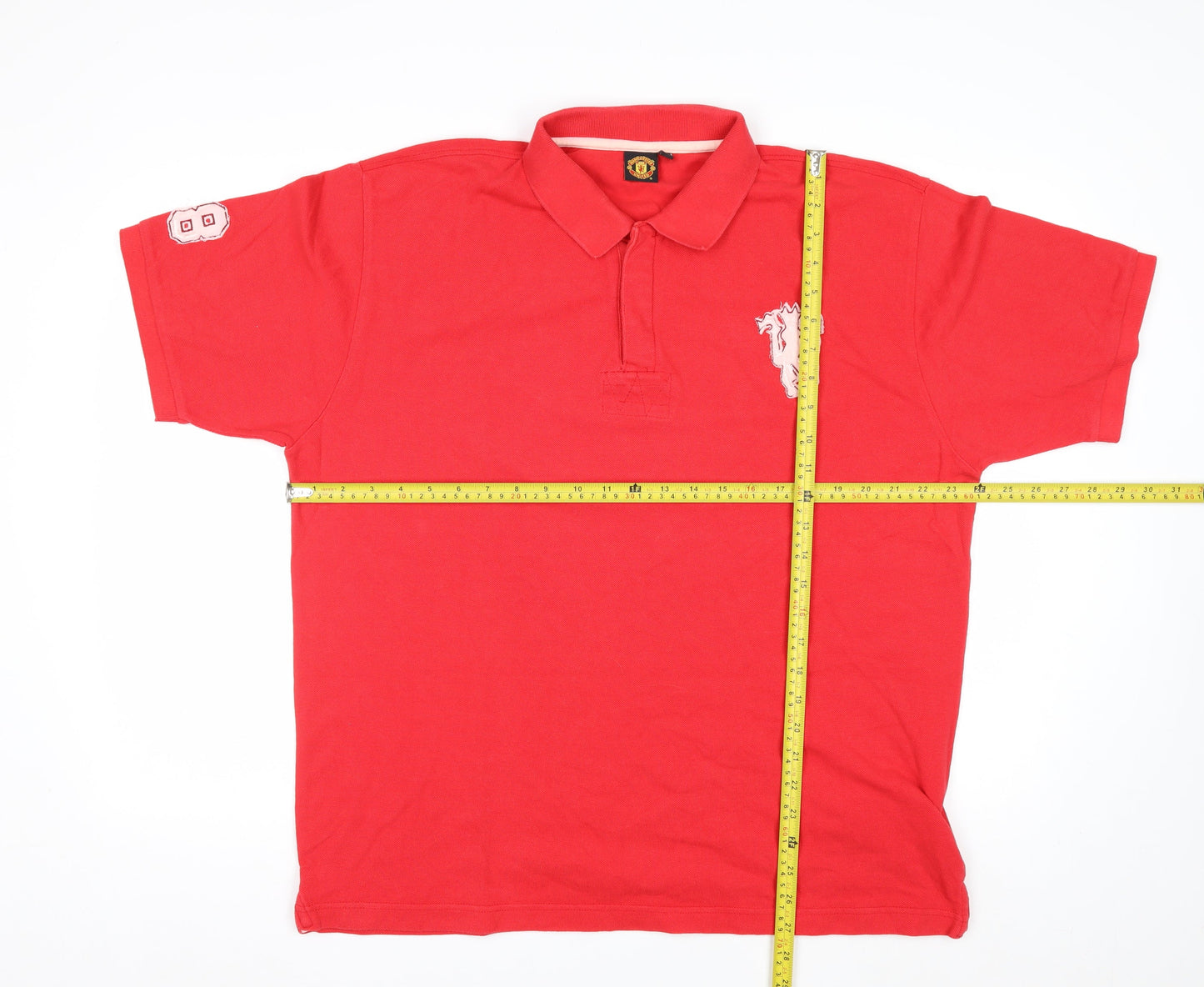 Manchester United Men's Red Cotton Polo Shirt XL