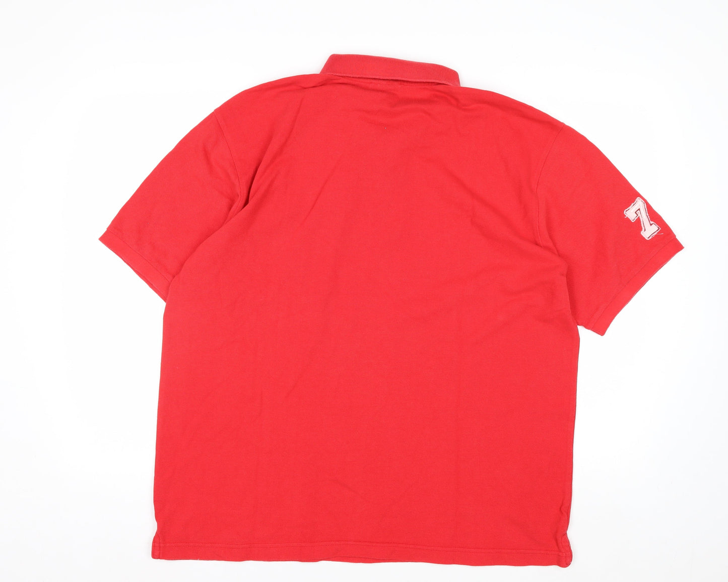 Manchester United Men's Red Cotton Polo Shirt XL