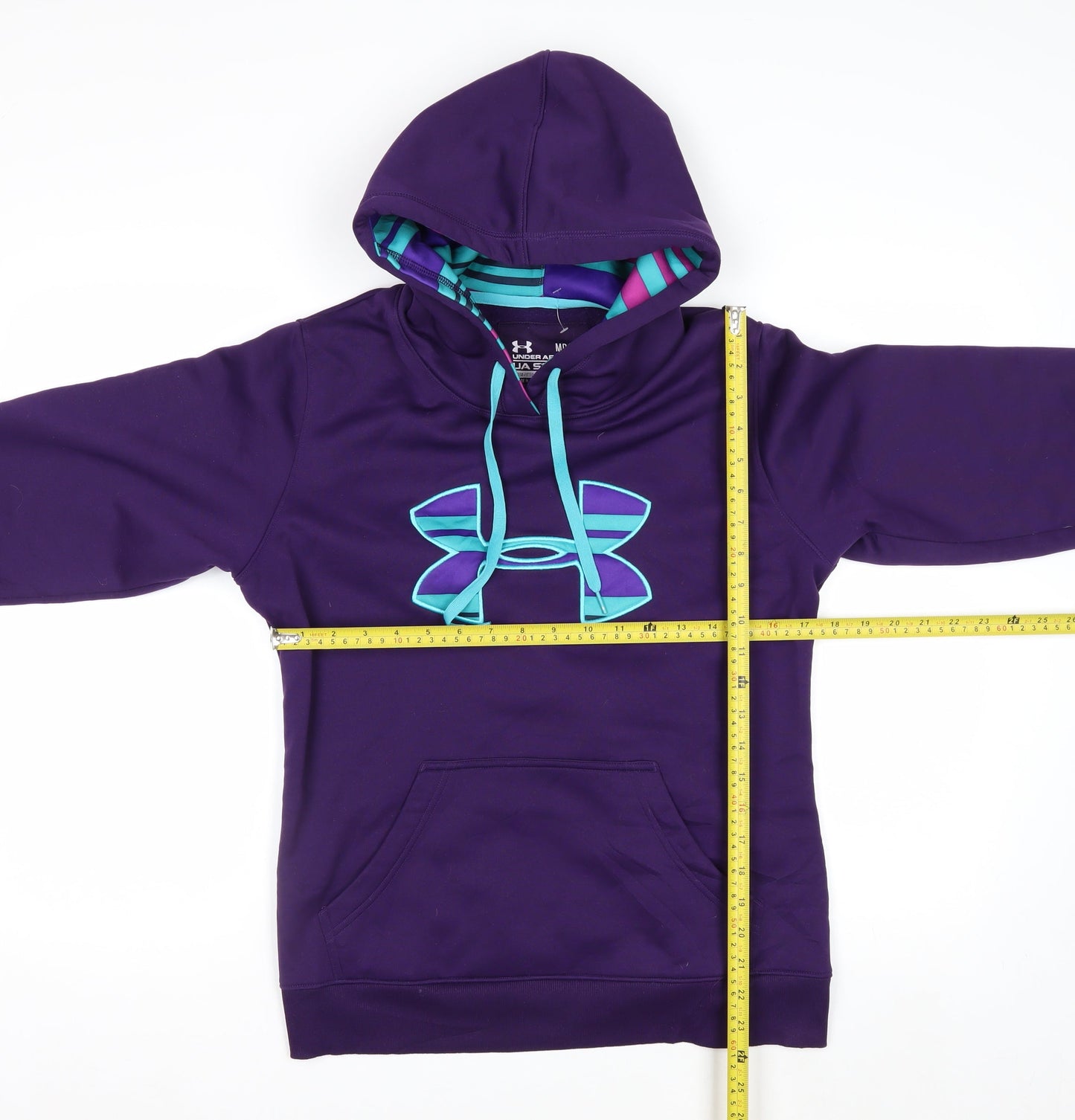 Under Armour Women Purple Medium Pullover Hoodie UA Storm Logo Sweatshirt