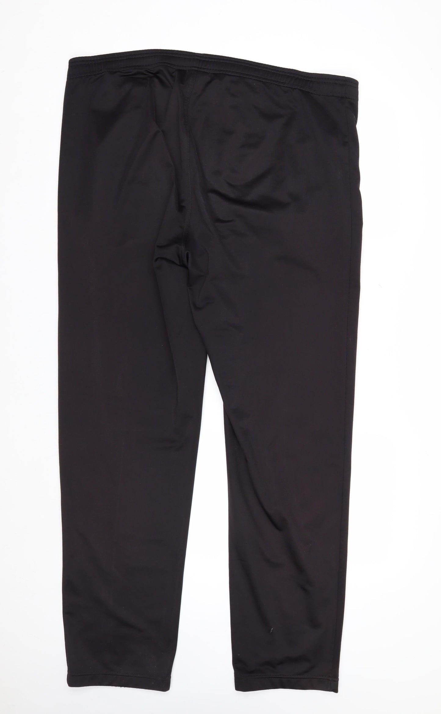 Adidas Men's Black Size L Track Pants Joggers with Zip Pockets