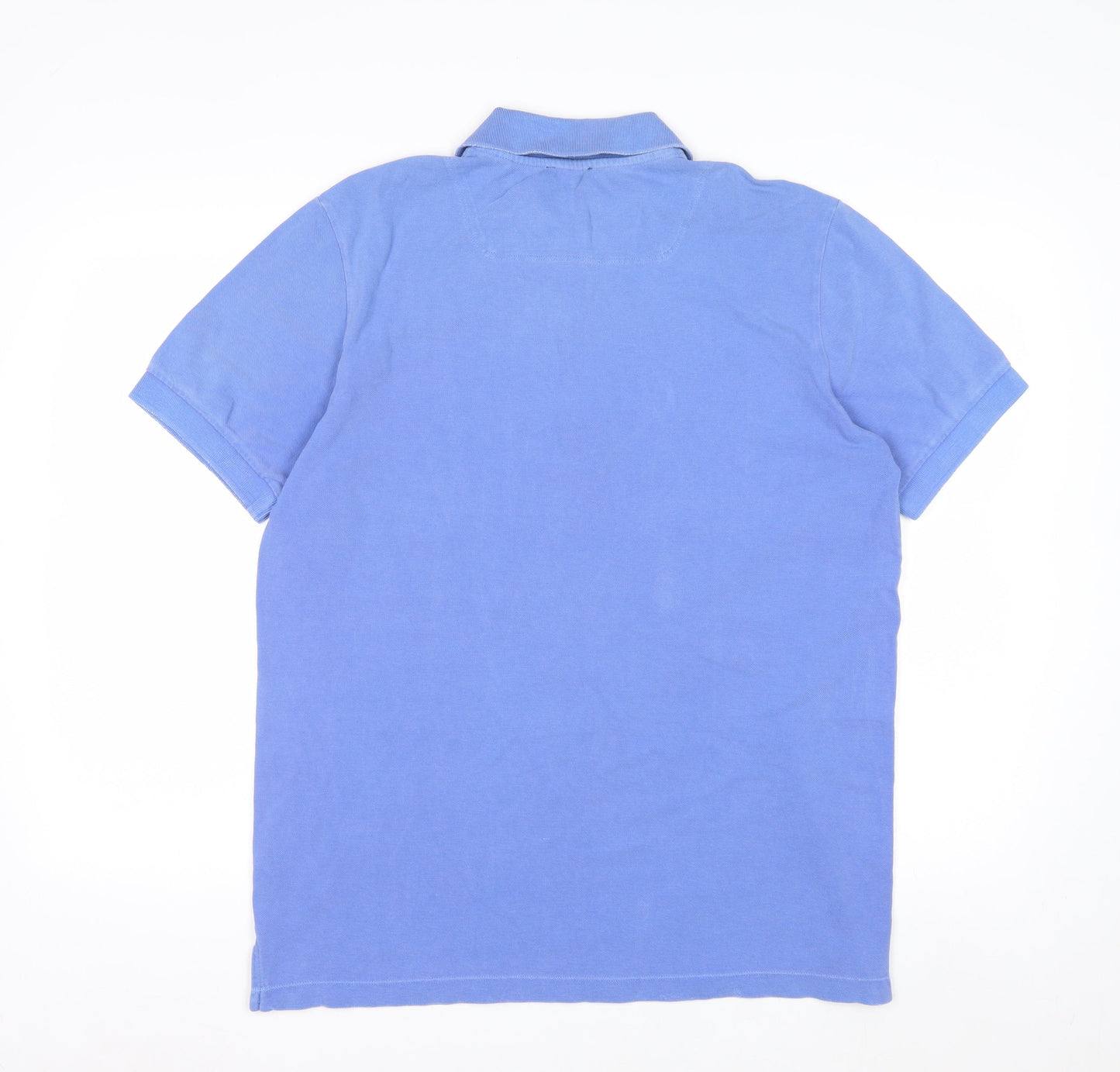 Diesel Men's Blue Cotton Polo Shirt Size L Regular Fit