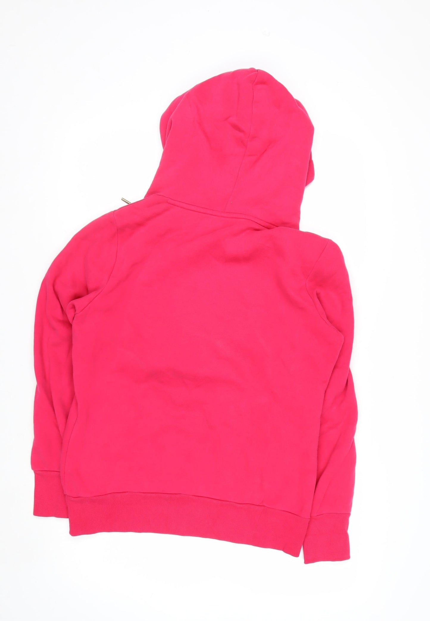 Puma Womens Pink Pullover Hoodie Size 14 Cotton Blend Sweatshirt