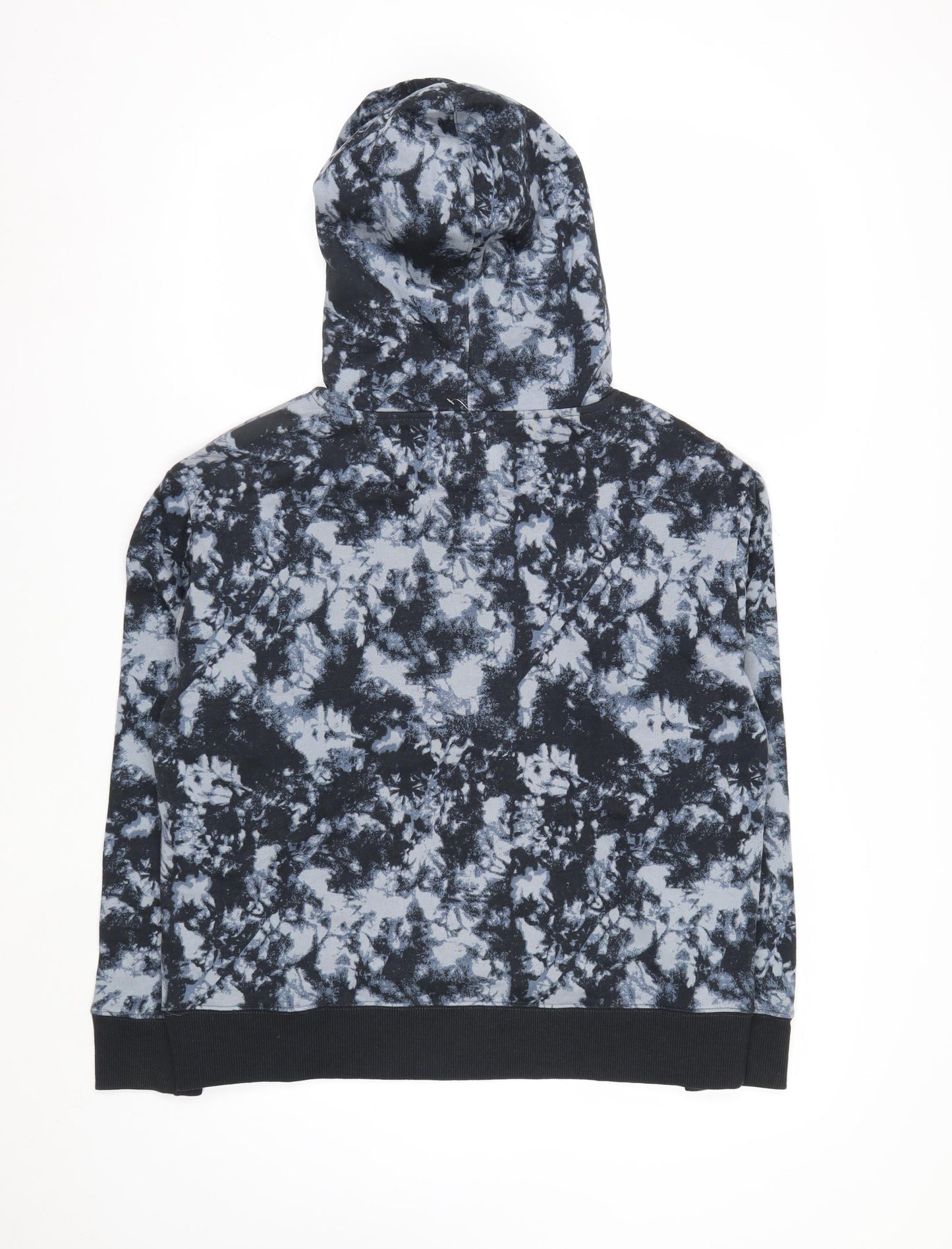 Champion Men's Blue Tie-Dye Pullover Hoodie M Fleece Logo Gymwear
