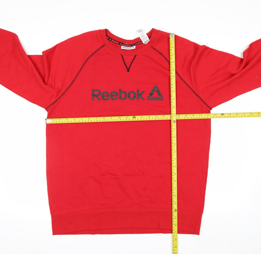 Reebok Men's Red Pullover Crew Neck Sweatshirt Size M