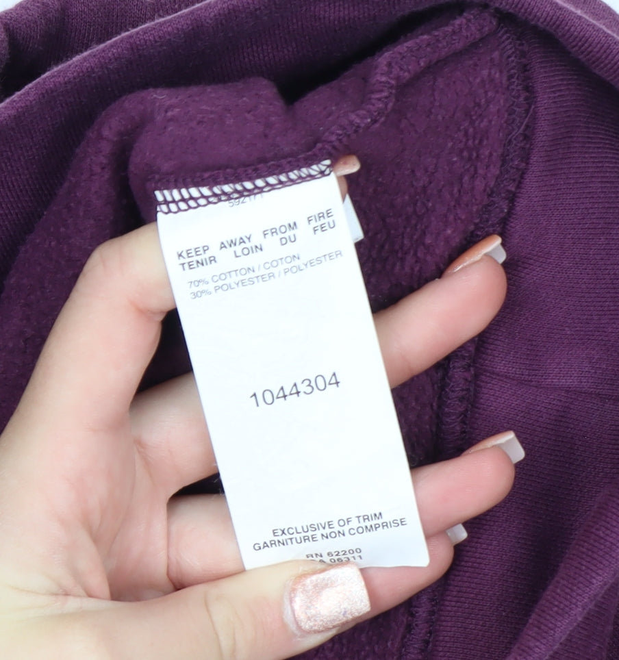 Puma Womens Purple Pullover Sweatshirt Size 10 Cotton Blend