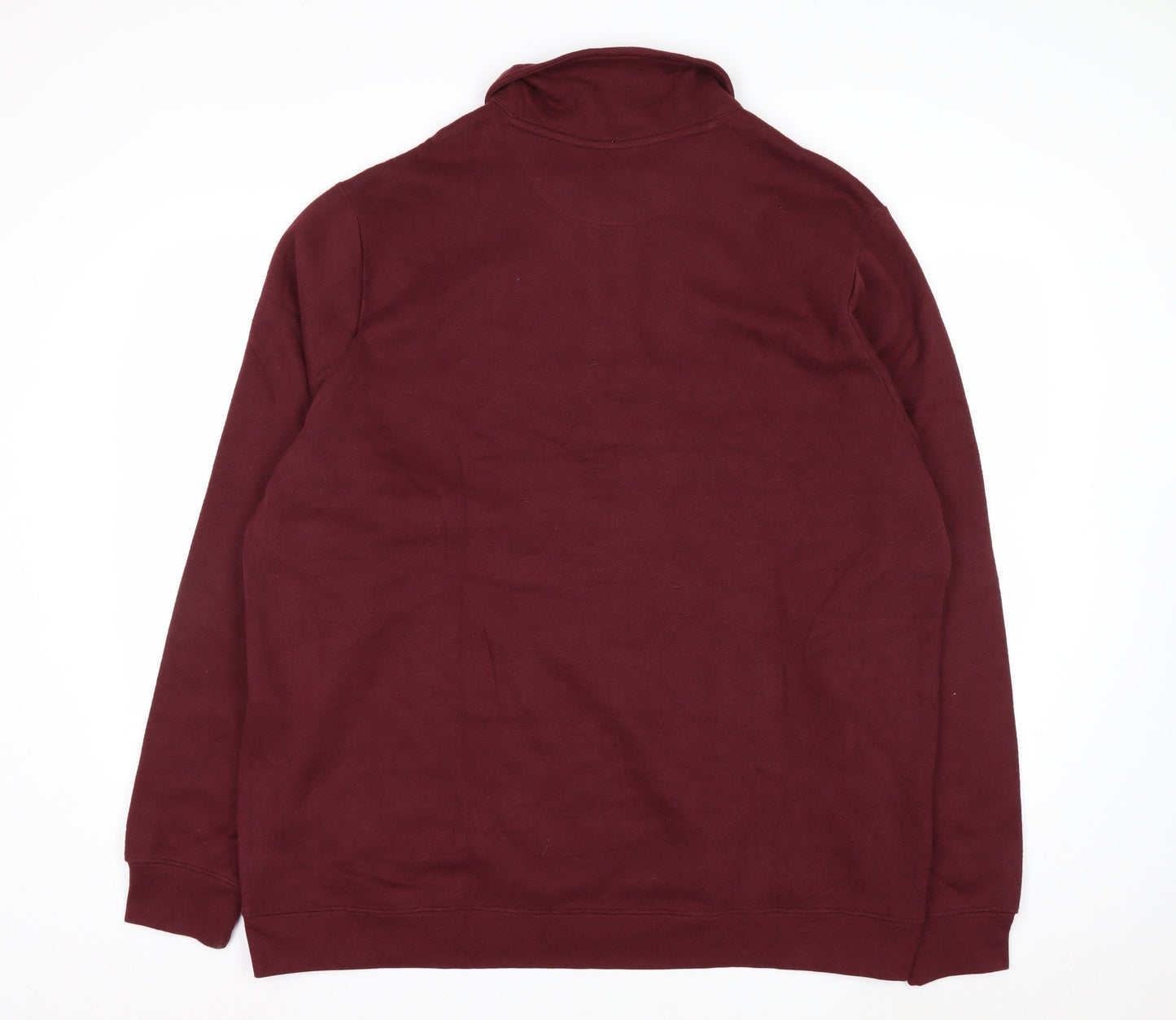 Croft & Barrow Men's Red XL 1/4 Zip Collared Sweatshirt