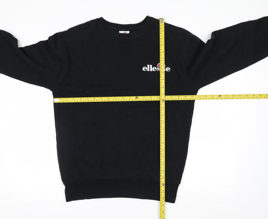 Ellesse Mens Black Crew Neck Pullover Sweatshirt M